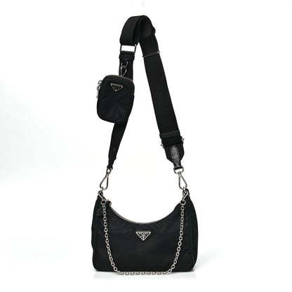 Re-Nylon Saffiano Re-Edition 2005 Shoulder Bag Black