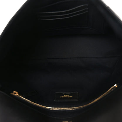 Lambskin Patchwork Monogram Large Jamie Black
