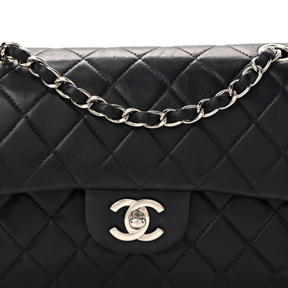 Lambskin Quilted Small Double Flap Navy