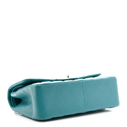 Caviar Quilted Jumbo Double Flap Green