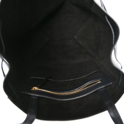 Soft Grained Calfskin Small Belt Cabas Phantom Black