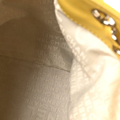 Calfskin Contrast Stitch Surpique Bucket Bag Yellow