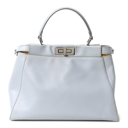 Vitello Morgan Shiny Nappa Medium Peekaboo Iconic Satchel Polvere Sunflower