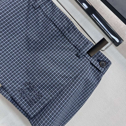 Miu Mini Skort Navy Blue Polyester Blend 349767