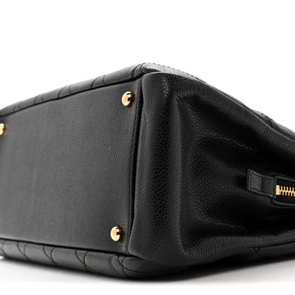 Caviar Quilted Timeless CC Soft Tote Black