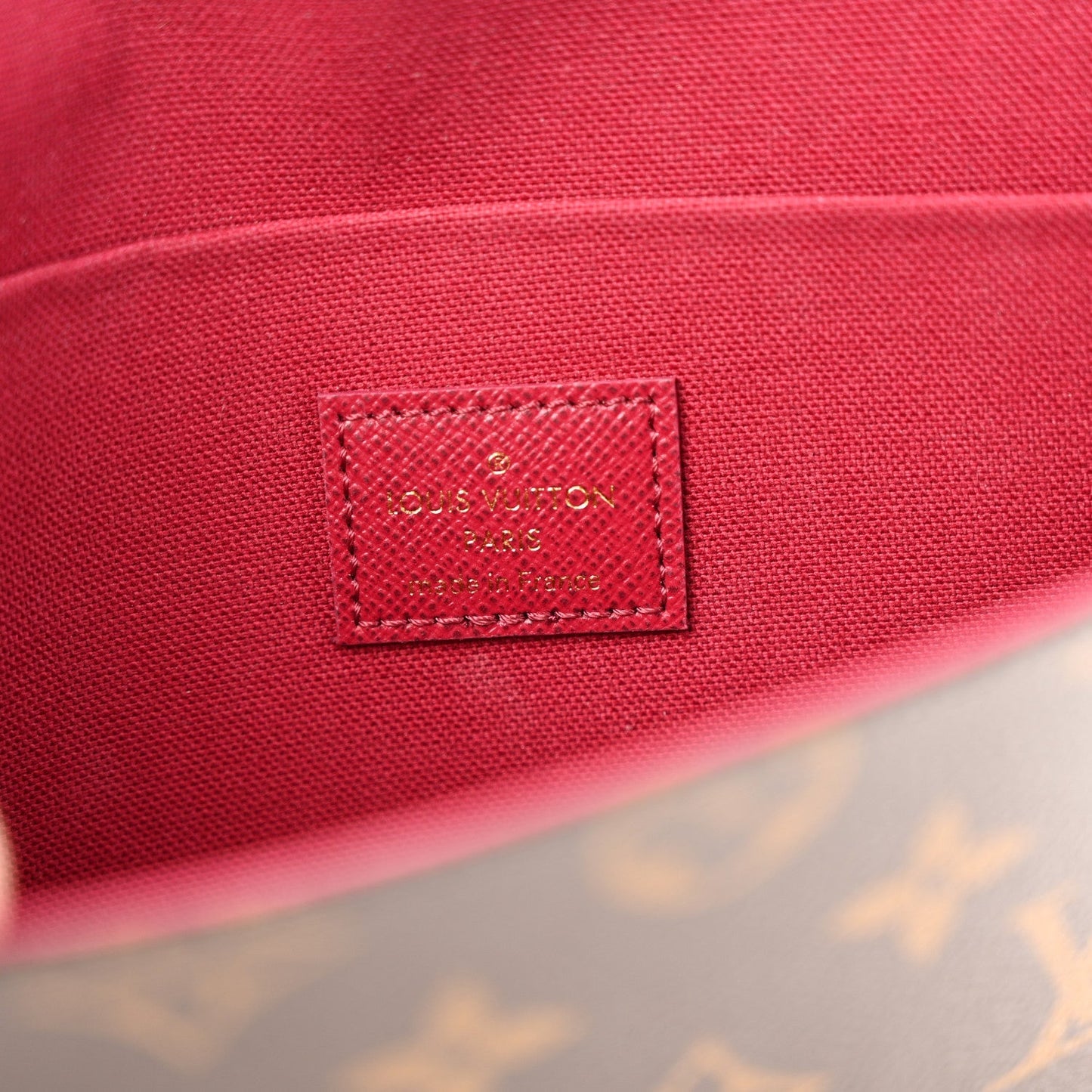 Monogram Pochette Felicie Chain Wallet Fuchsia