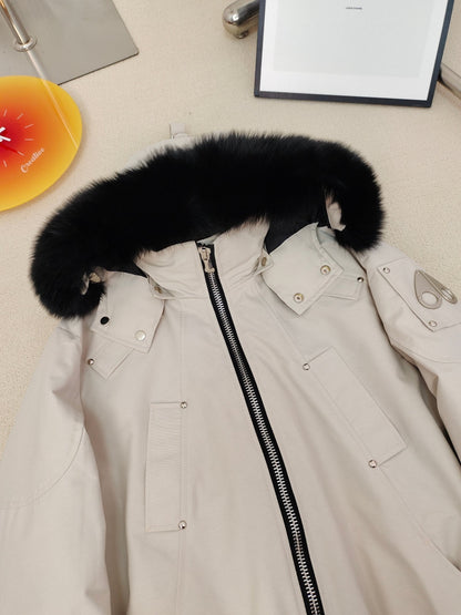 C. Goose Down Jacket White Polyester 0018