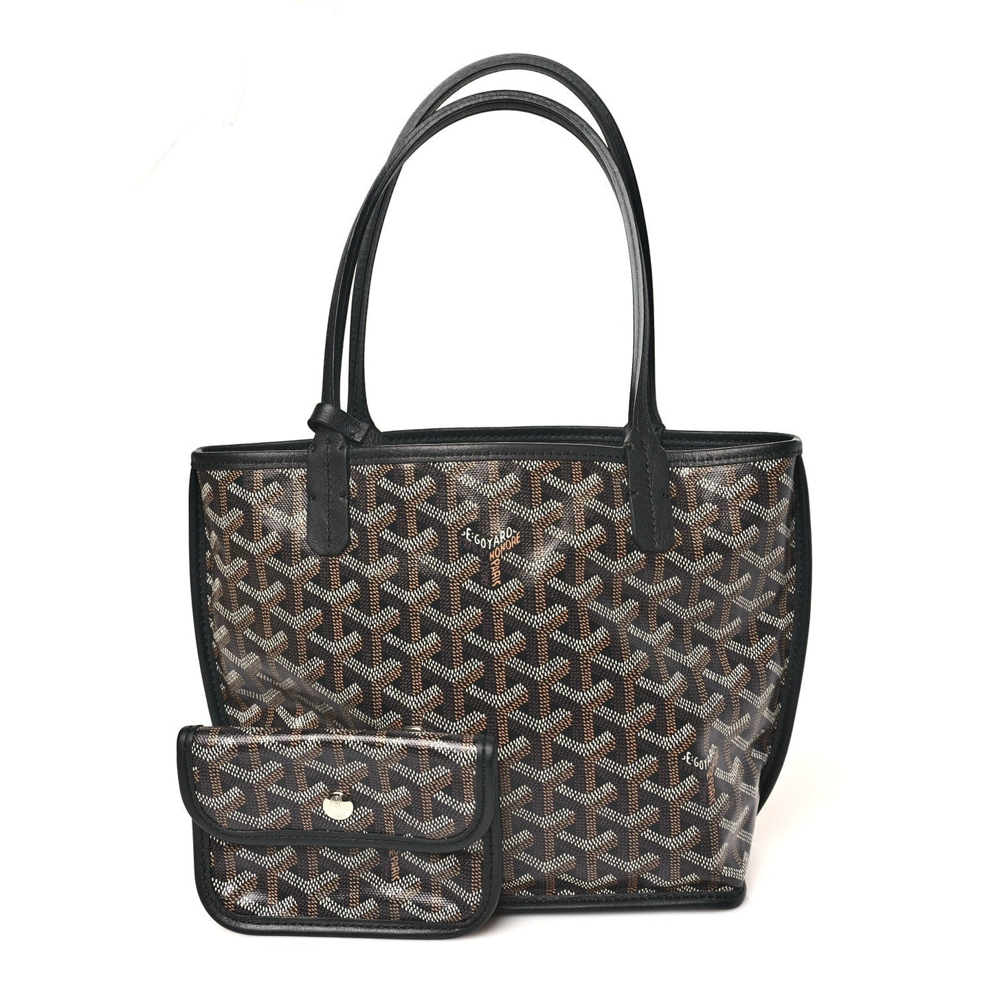Goyardine Reversible Mini Anjou Black