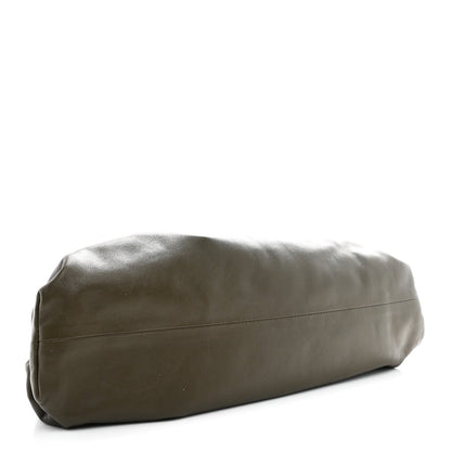 Smooth Butter Calf The Pouch Oversized Clutch Kaki Fondent