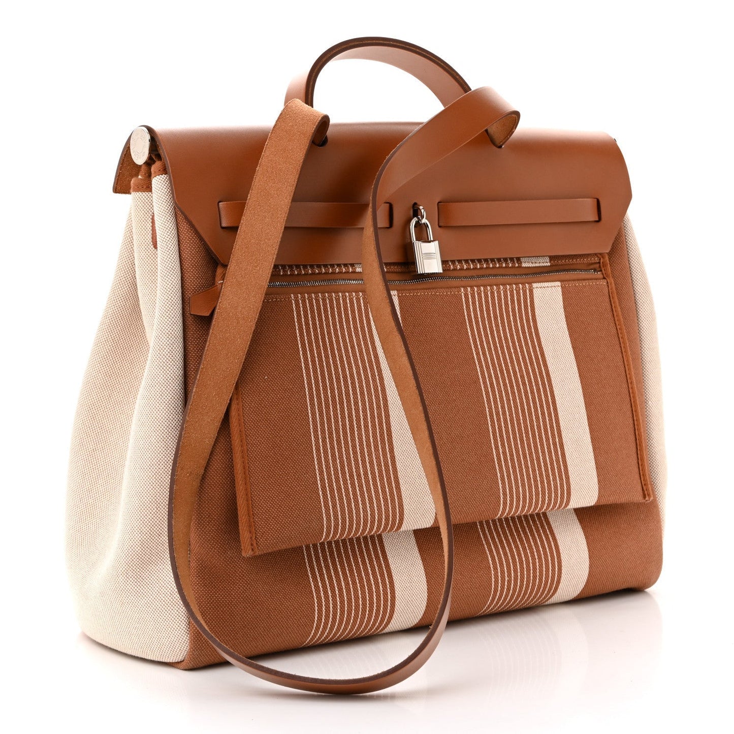Vache Hunter Toile H Vibration Herbag Zip 39 MM Fauve Ecru Beige