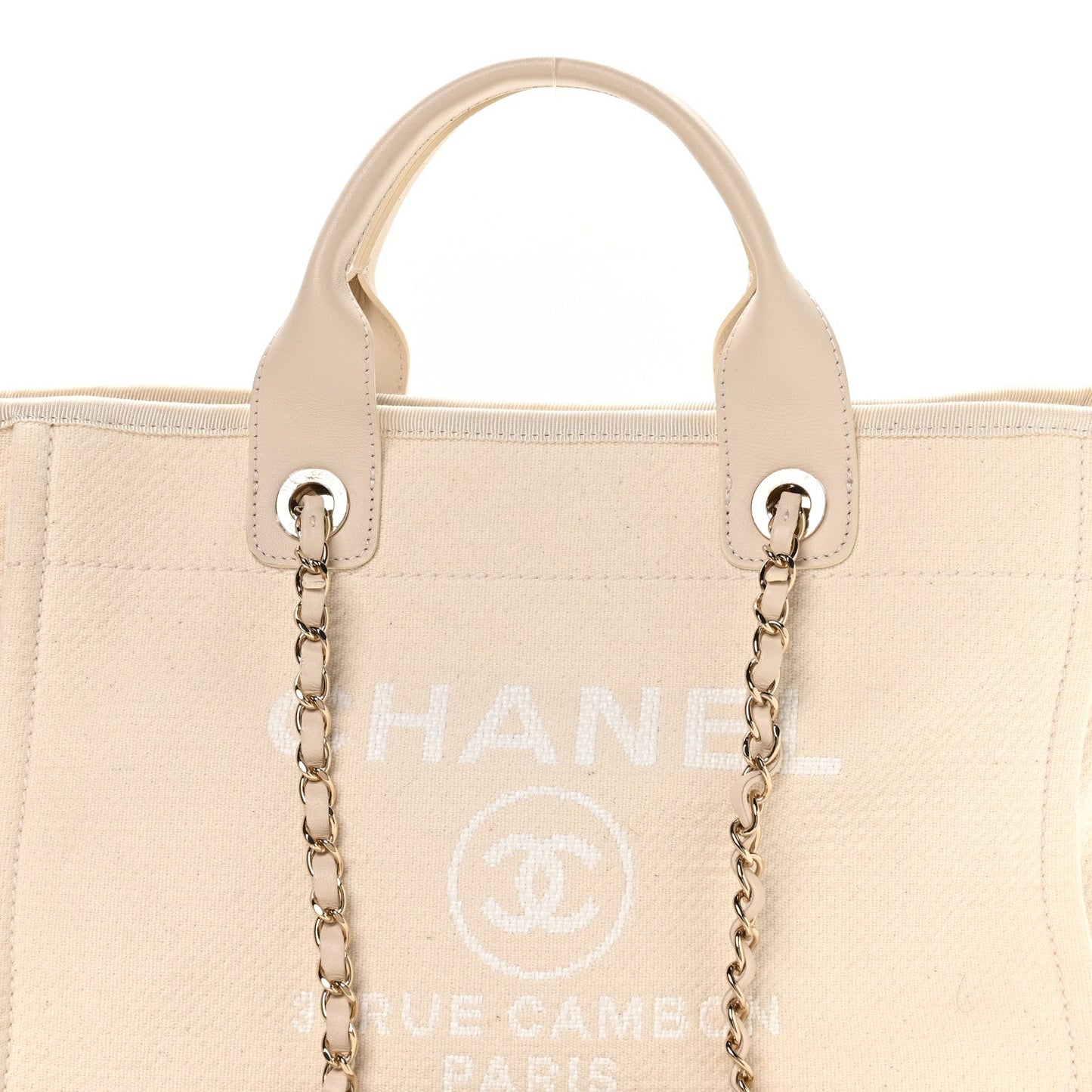 Mixed Fibers Small Deauville Tote White