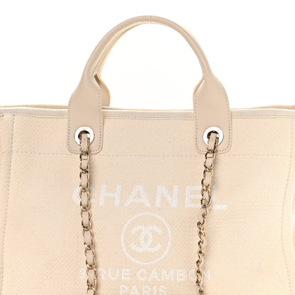 Mixed Fibers Small Deauville Tote White