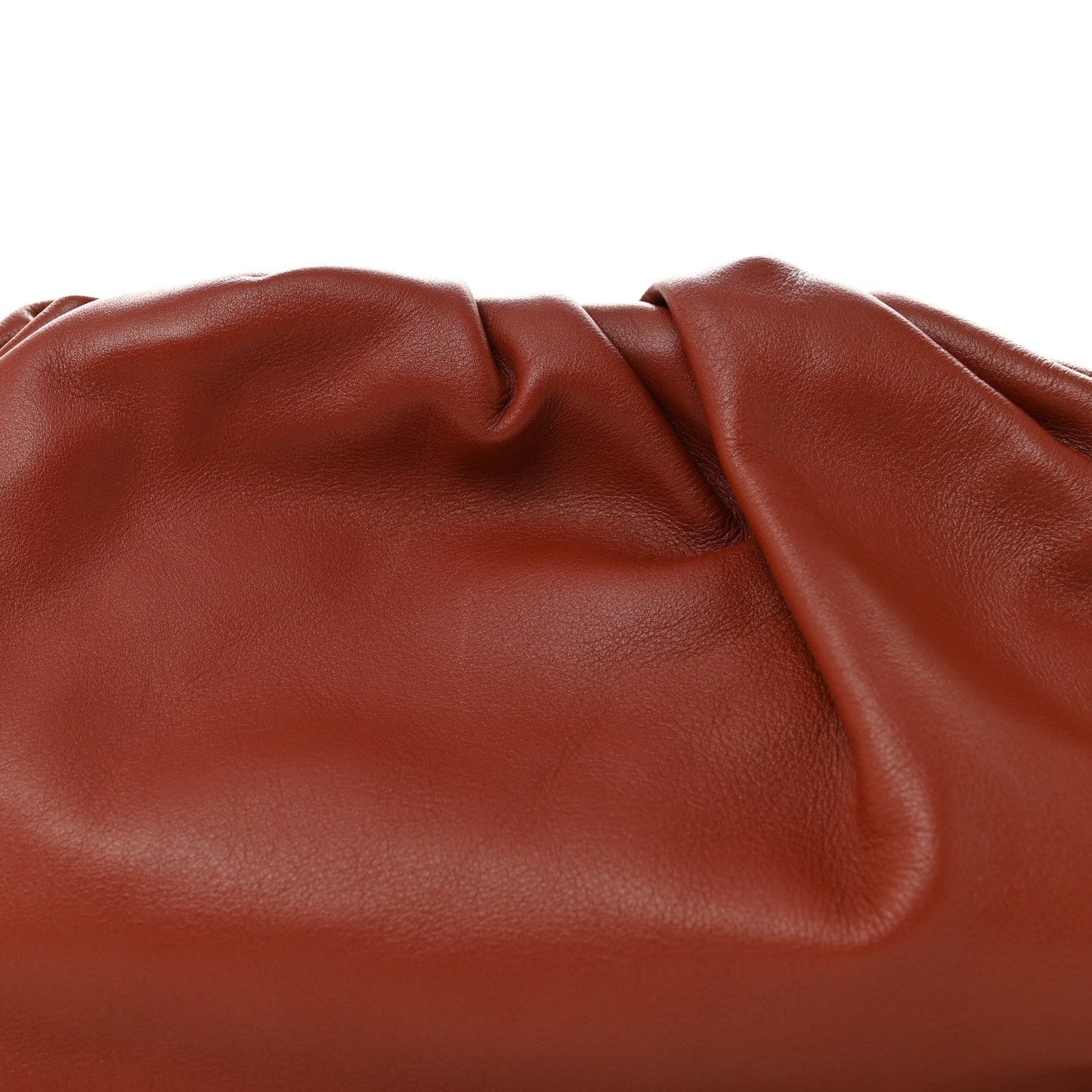 Smooth Butter Calf The Pouch Oversized Clutch Rust