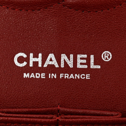 Caviar Quilted Medium Double Flap Burgundy