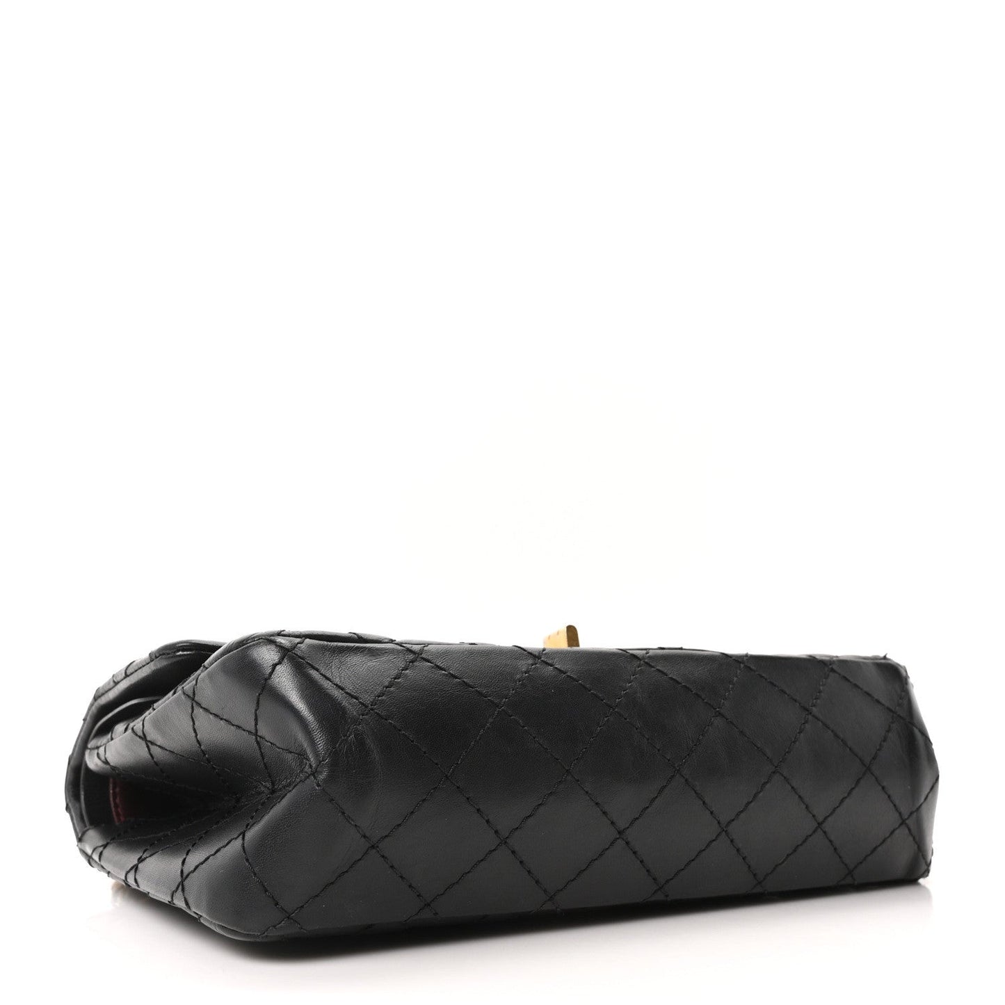 Aged Calfskin Quilted 2.55 Reissue 225 Flap Black