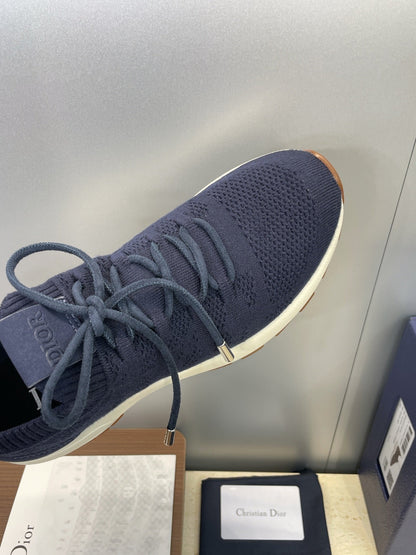 CD B80 Lounge Sneaker Dark Navy Blue Cannage Cashmere Wool 551441