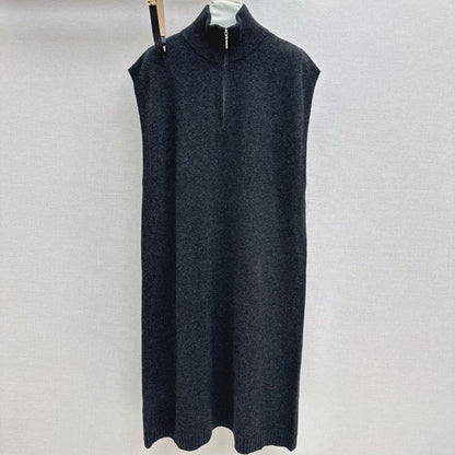 HERMES 25S SLEEVELESS CREW-NECK KNIT DRESS 306