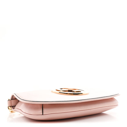 Roxy Calfskin Blondie Chain Shoulder Flap Bag Powder Pink