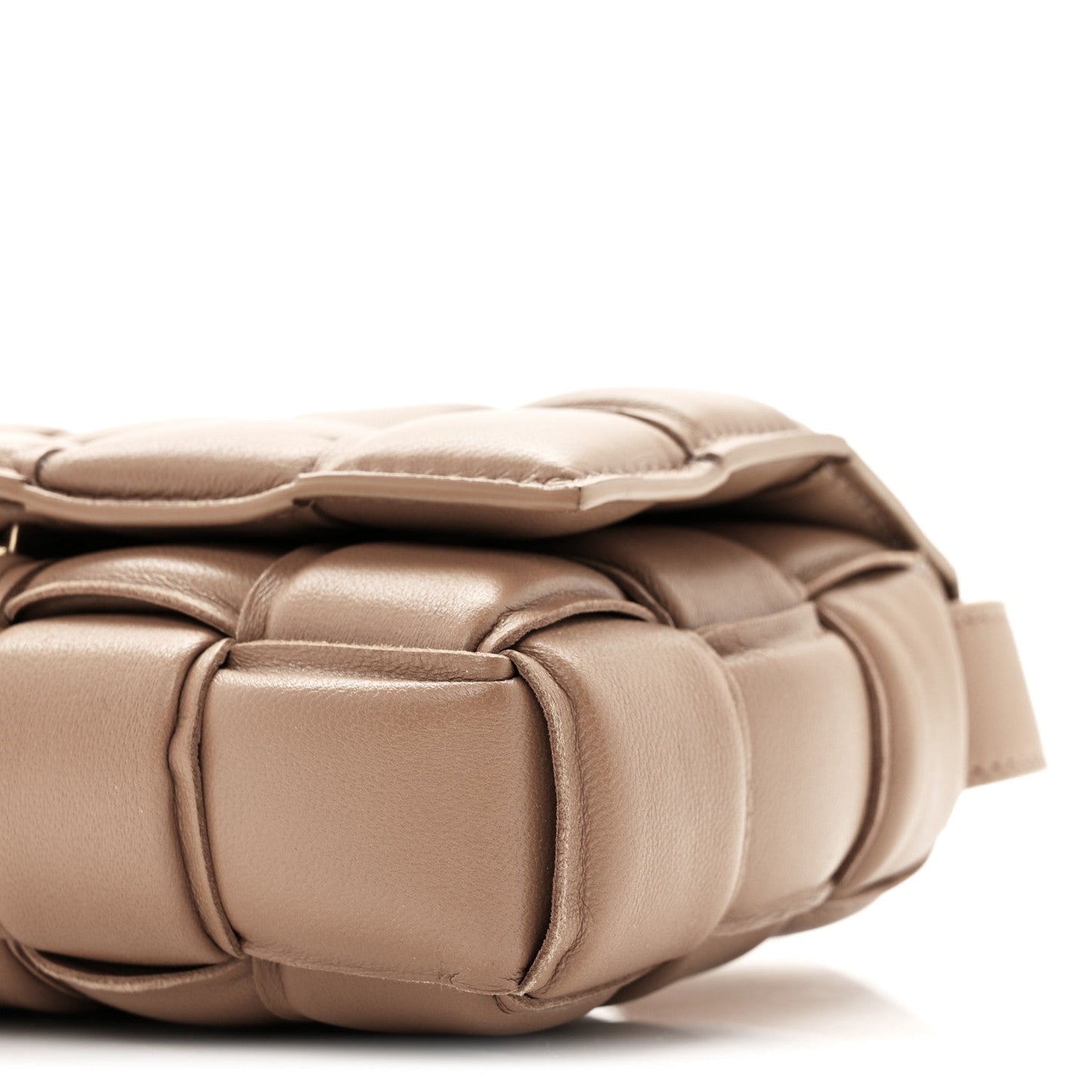 Nappa Maxi Intreccio Padded Cassette Crossbody Bag Acorn