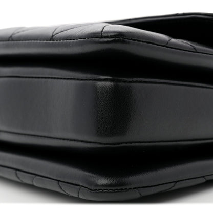 Lambskin Quilted Small Trendy CC Dual Handle Flap Bag Black