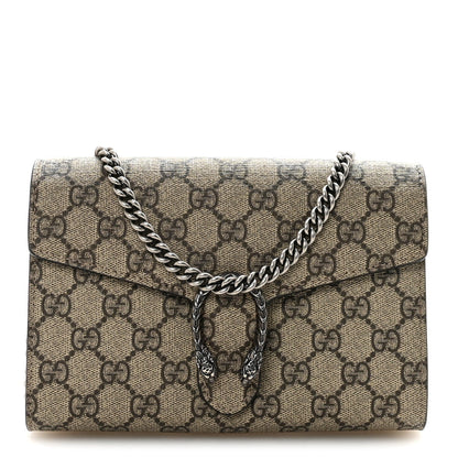 GG Supreme Monogram Mini Dionysus Chain Wallet Beige Taupe