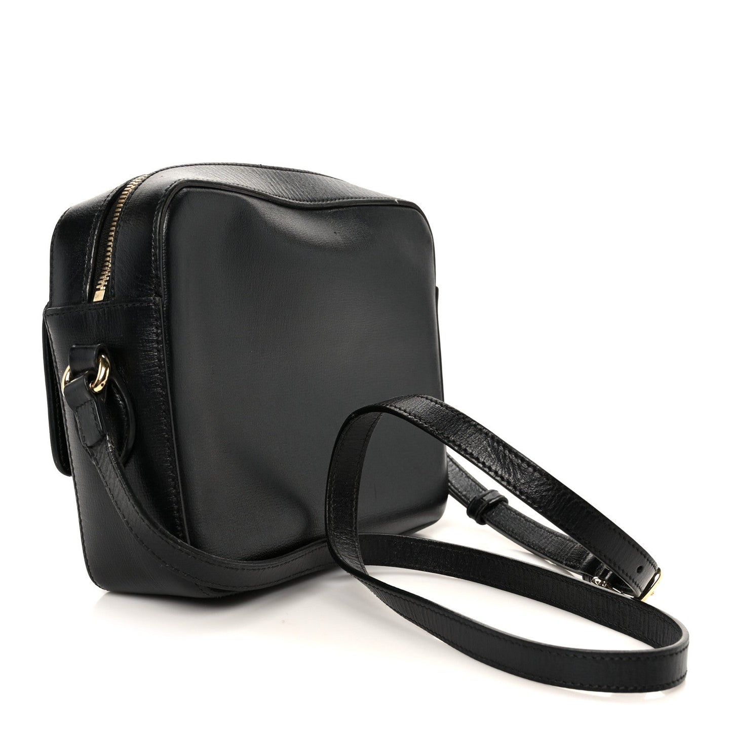 Textured Calfskin Small Horsebit 1955 Shoulder Bag Black