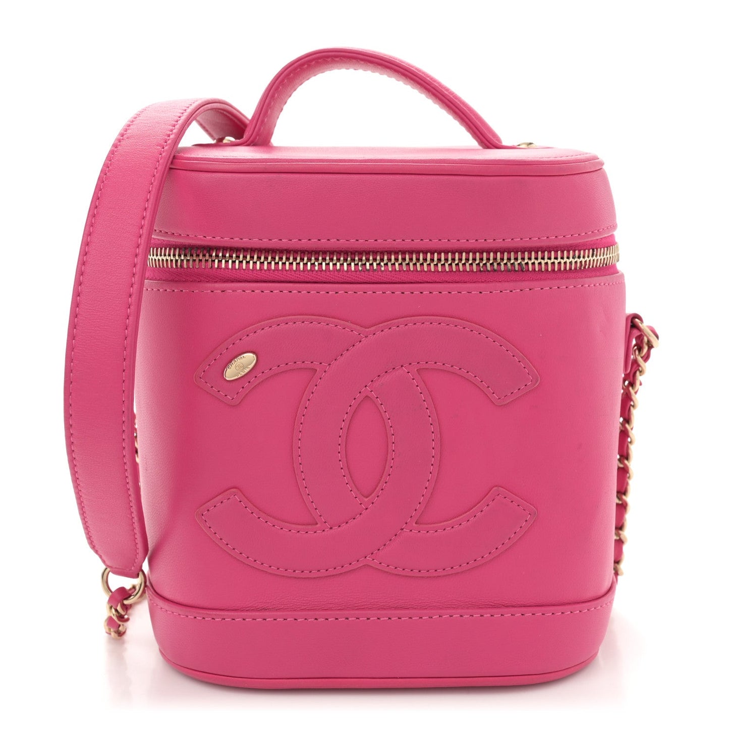Lambskin Timeless Vanity Cosmetic Case Pink