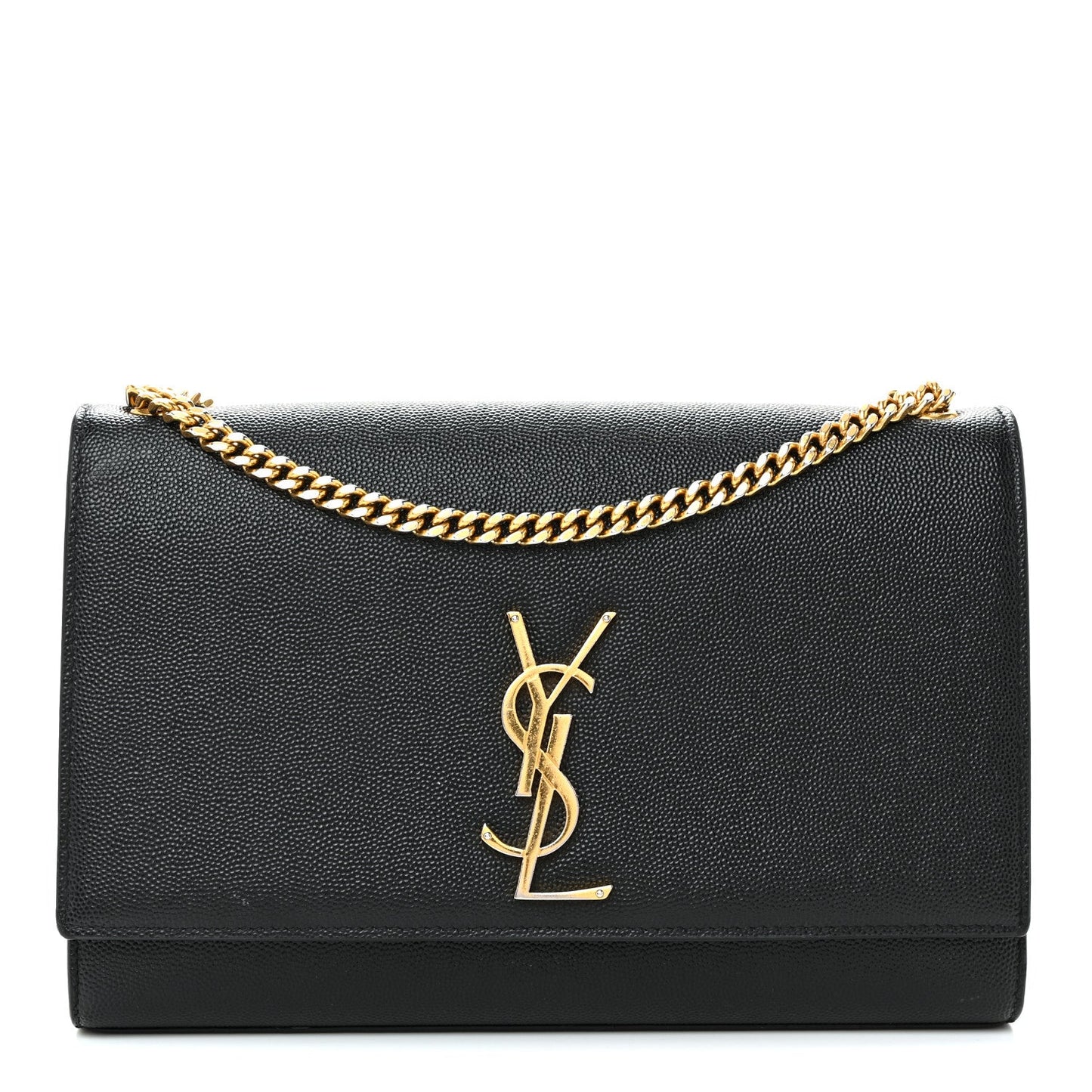Grain De Poudre Medium Classic Monogram Kate Satchel Black