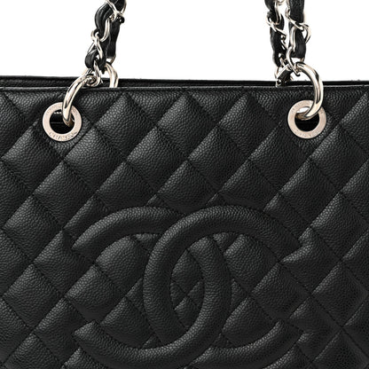 Caviar Quilted Grand Shopping Tote GST Black