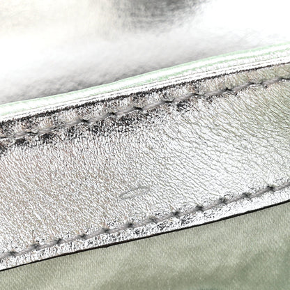 Iridescent Nappa Vertical Matelasse Medium Maxi Horsebit Chain Shoulder Bag Iridescent Salvy Green