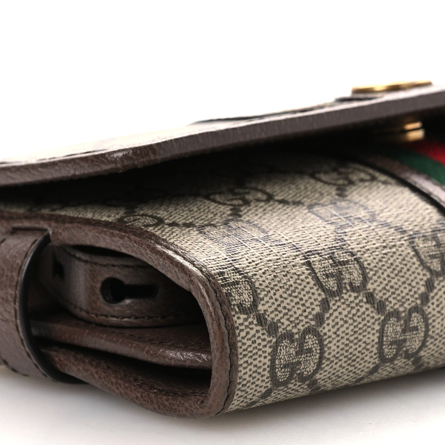 GG Supreme Monogram Web Ophidia Crossbody Wallet Beige New Acero