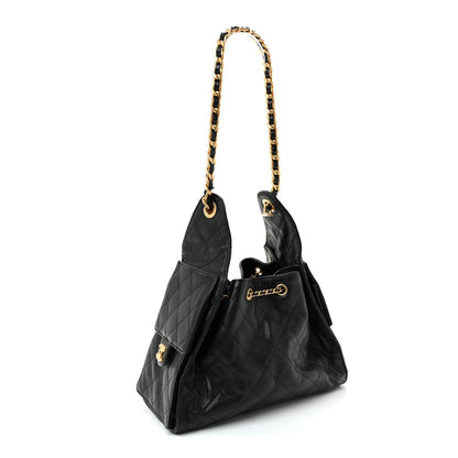 Caviar Quilted Small Chanel 25 Handbag Black