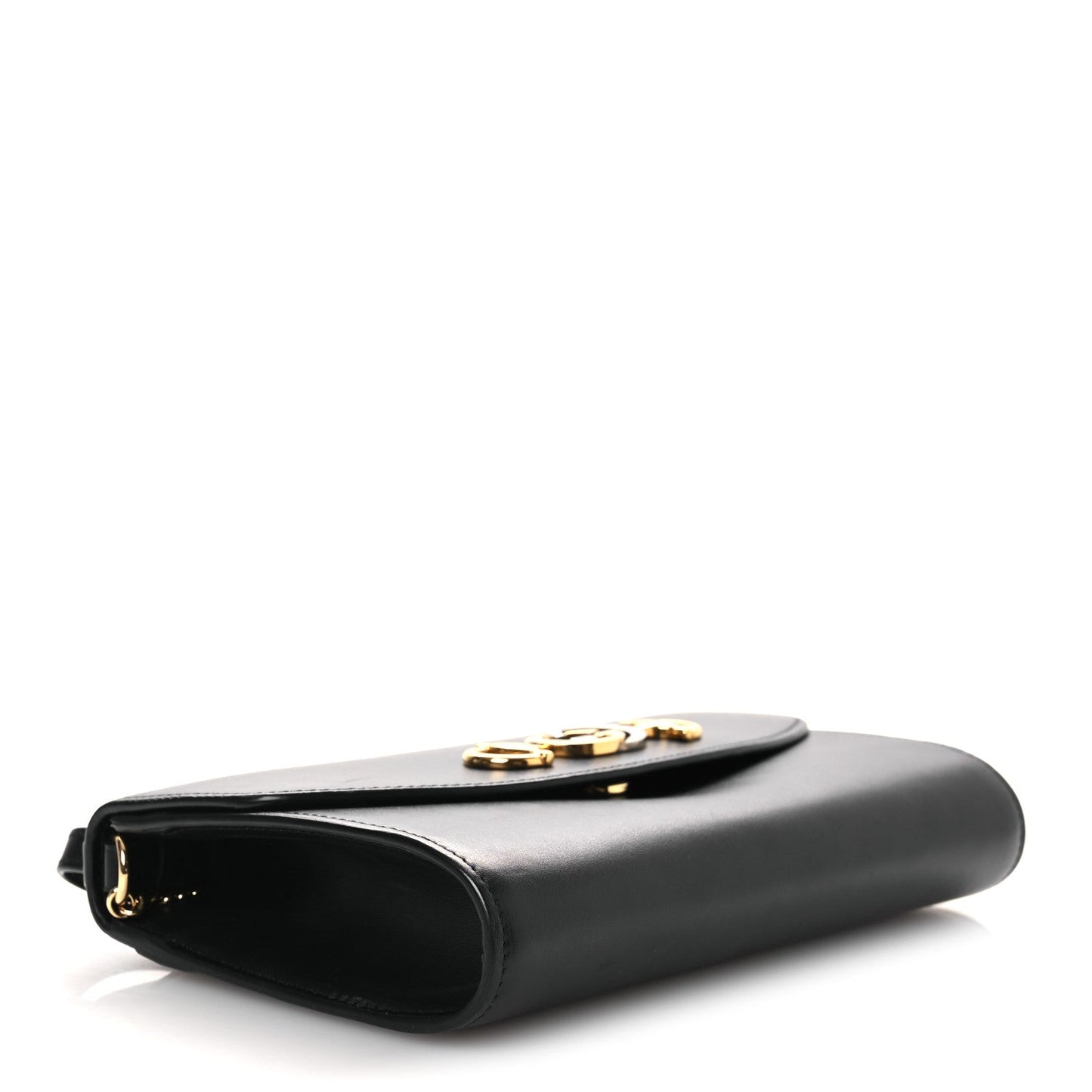 Smooth Calfskin Small Zumi Top Handle Shoulder Bag Black