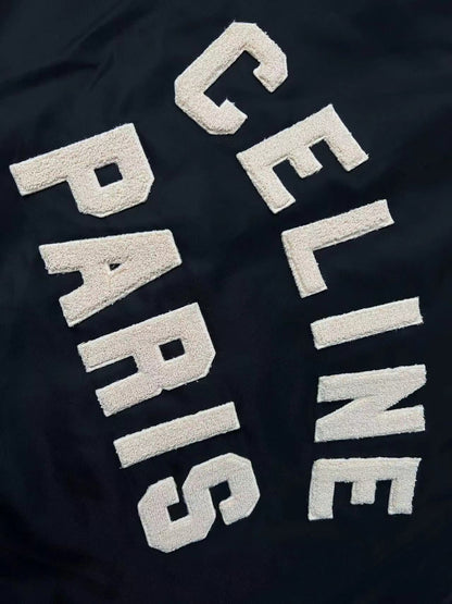 Celine Jackets C Logo Black White Mix Grey Cotton
