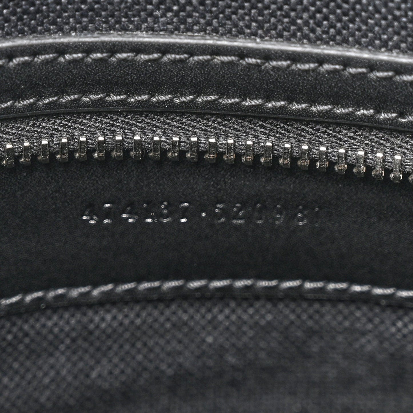 GG Supreme Monogram Appia Calfskin Web Flat Messenger Bag Black Grey