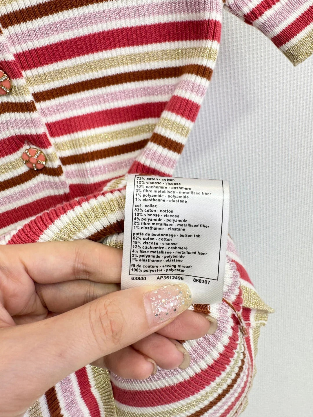 CHANEL 25S STRIPED T-SHIRT 586