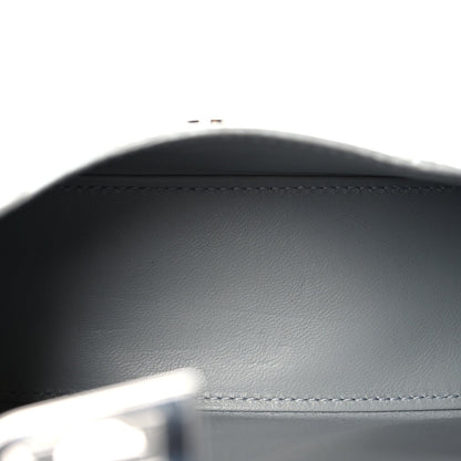 Metallic Calfskin Hourglass Top Handle Bag XS Silver