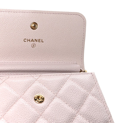 Caviar Quilted Miss Coco Clutch With Chain Light Purple