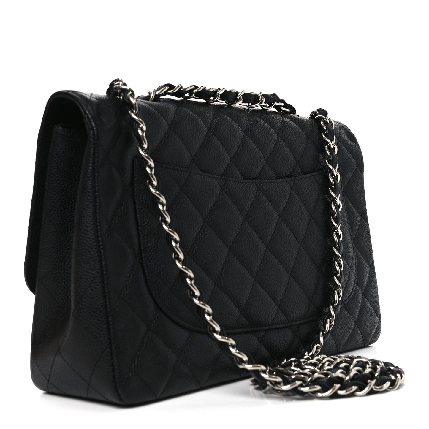 Caviar Quilted Jumbo Single Flap Black