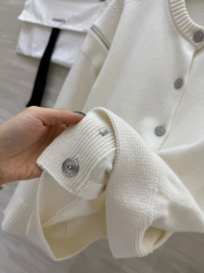Chanel 2026 Cardigan With Cut-out Shoulders And Patch Pocket