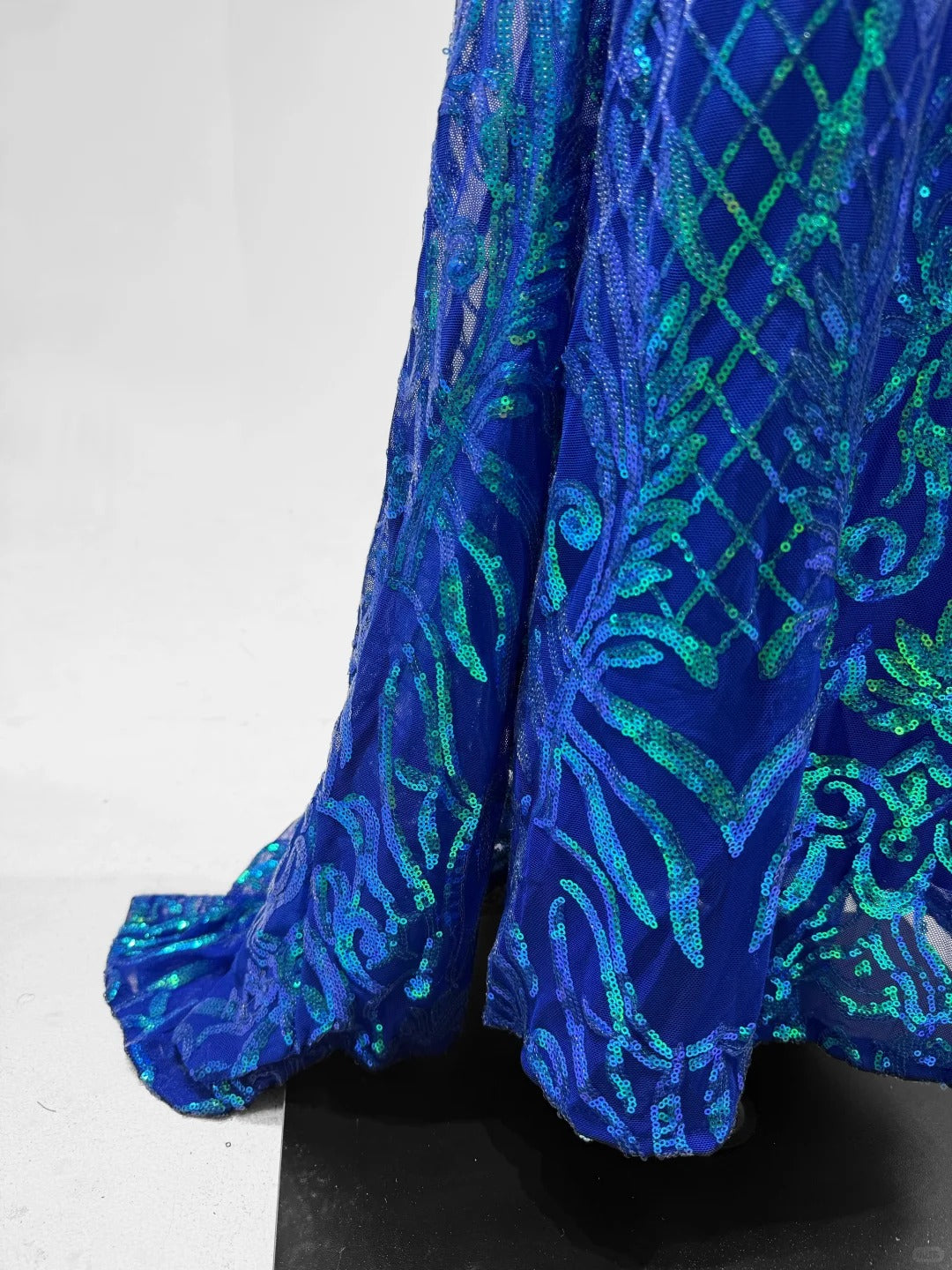 formaldressy-Blue shiny fashion sequins long prom dress birthday party dress gh5420