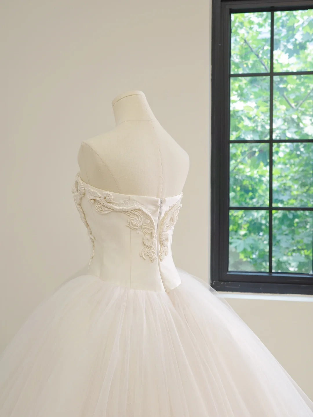 formaldressy-White Fashion Long Tulle Prom Dress Evening Gown Wedding Dress gh5059
