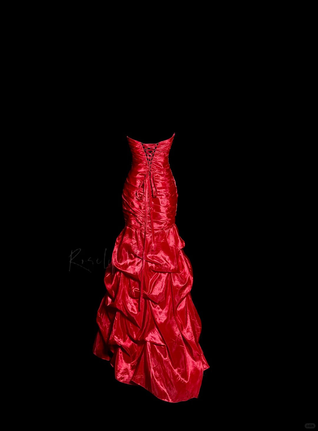 formaldressy-Red exquisite beaded vintage dress long satin floor-length ball gown graduation dress gh5241