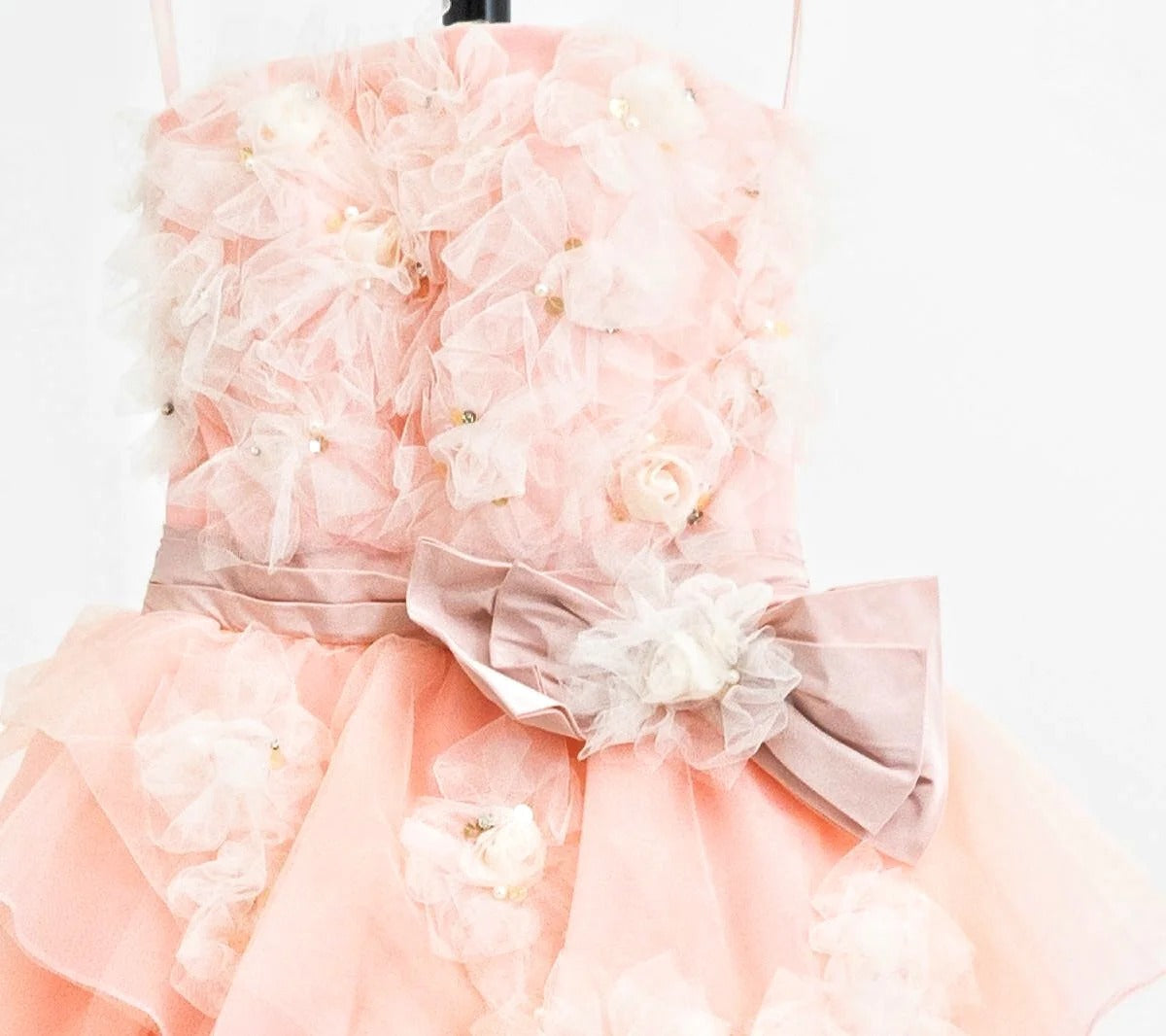 formaldressy-Blue/Pink Floral Fashion Gorgeous Elegant Long Tiered Tulle Ball Gown gh5323
