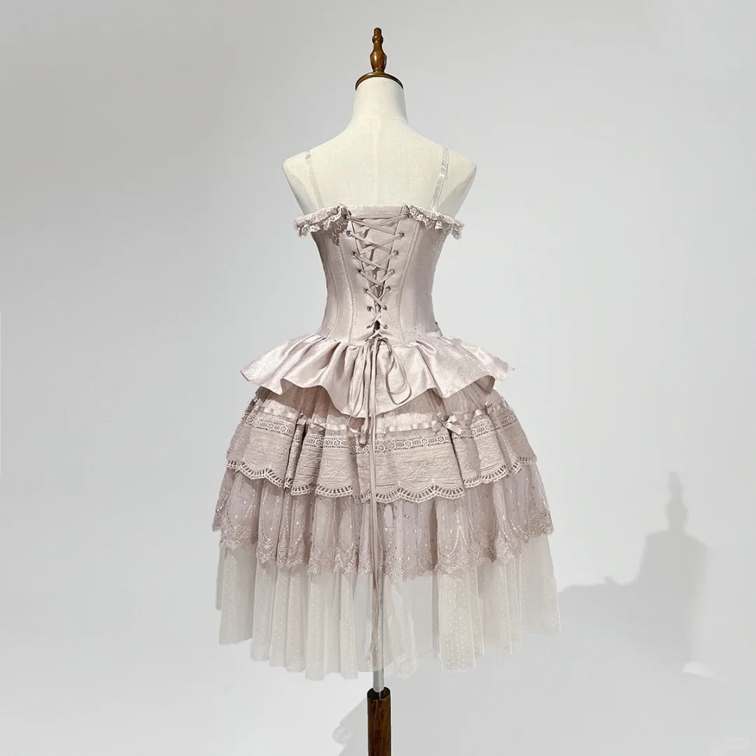 formaldressy-Pink Sweet Formal Princess Satin Short Homecoming Dress Birthday Party Dress gh5348