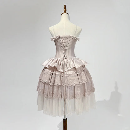 formaldressy-Pink Sweet Formal Princess Satin Short Homecoming Dress Birthday Party Dress gh5348
