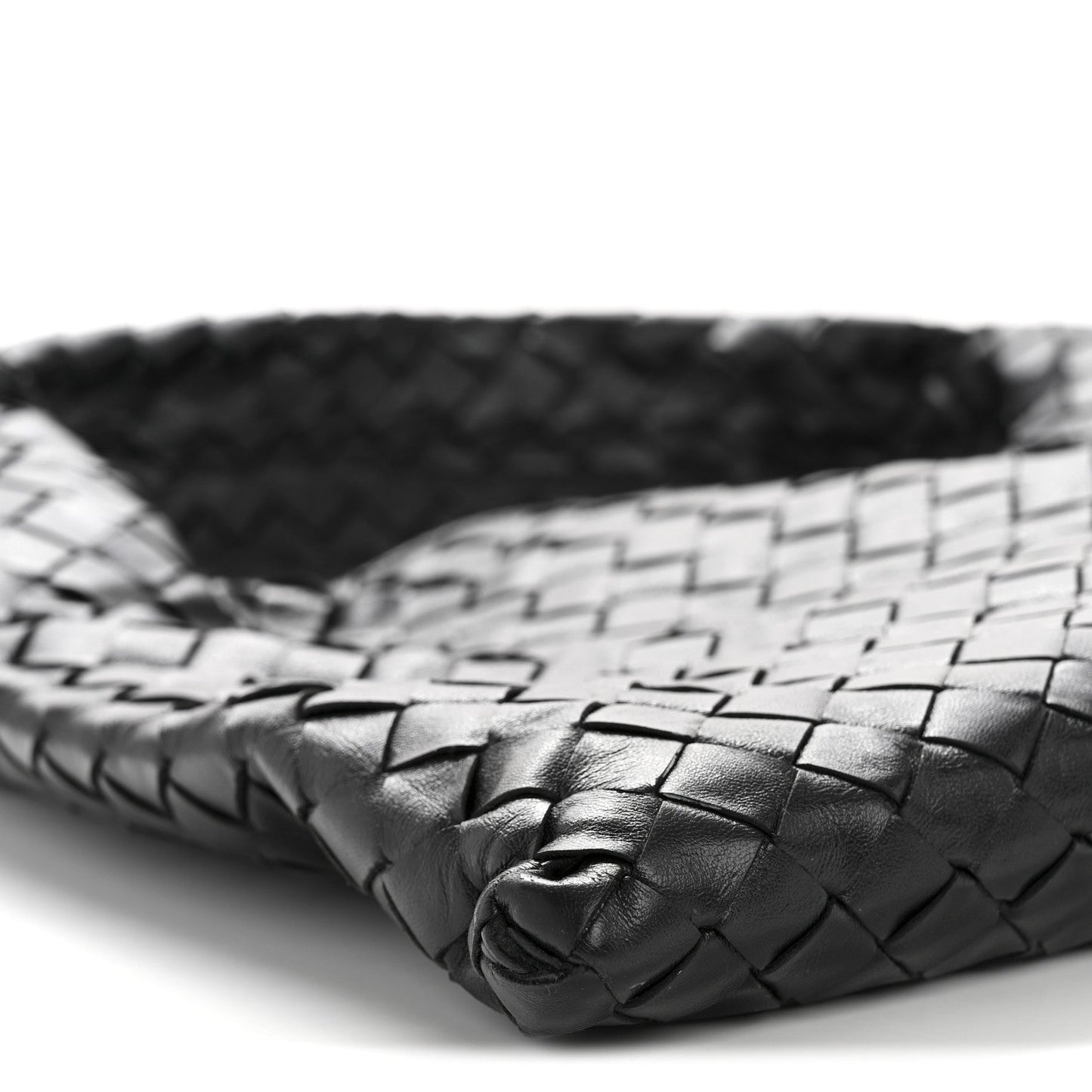 Calfskin Intrecciato Small Hop Black