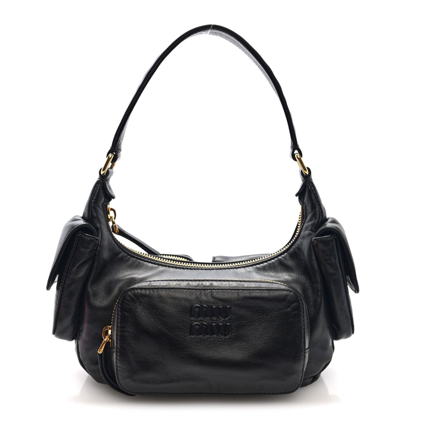 Nappa Multi Pocket Hobo Black