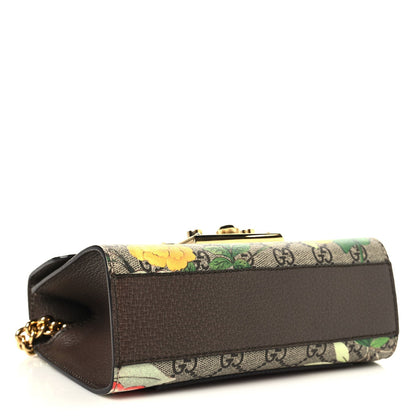 GG Supreme Monogram Tian Small Padlock Shoulder Bag Beige Multicolor New Acero