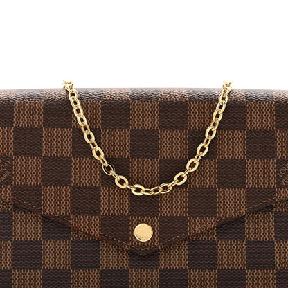 Damier Ebene Pochette Felicie Chain Wallet